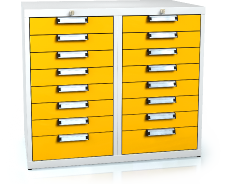 Universal cabinet for workbenches 840 x 963 x 600 - 16x drawer